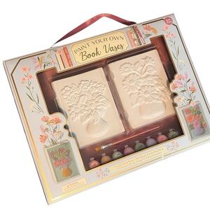 Eccolo "Paint Your Own Book Vases" DIY Kit - Set of 2